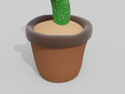 Dancing Cactus Toy - Rigged and Animated 3D Model