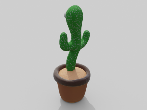 Dancing Cactus Toy - Rigged and Animated 3D Model