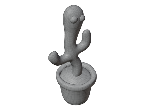Dancing Cactus Toy - Rigged and Animated 3D Model