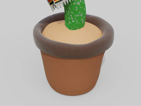 Mexican Dancing Cactus Toy - Rigged and Animated 3D Model