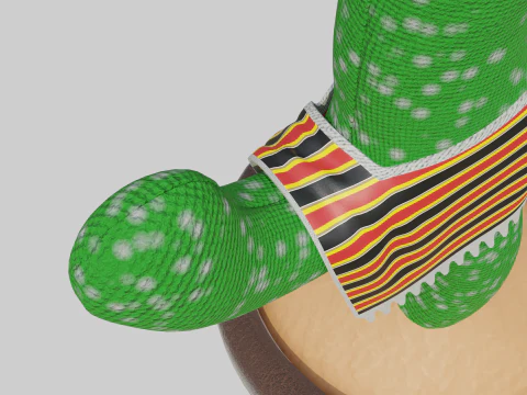 Mexican Dancing Cactus Toy - Rigged and Animated 3D Model