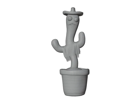 Mexican Dancing Cactus Toy - Rigged and Animated 3D Model