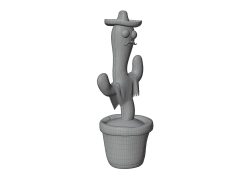 Mexican Dancing Cactus Toy - Rigged and Animated 3D Model