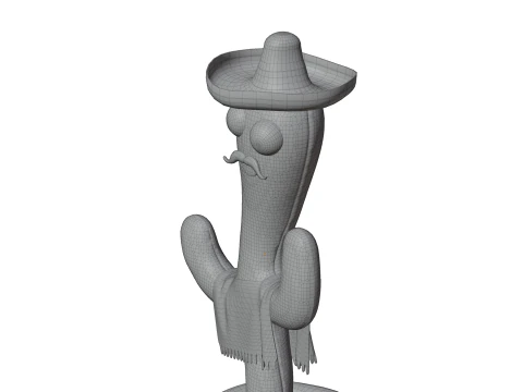 Mexican Dancing Cactus Toy - Rigged and Animated 3D Model