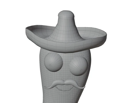 Mexican Dancing Cactus Toy - Rigged and Animated 3D Model