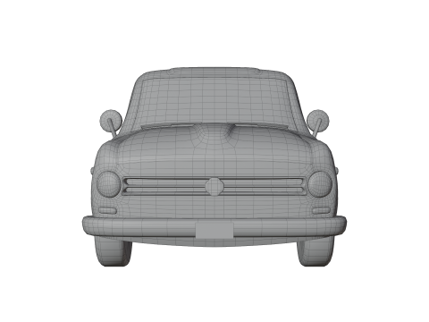 Low-Poly Vintage Sedan Car Game-Ready and Render Asset Modèle 3D