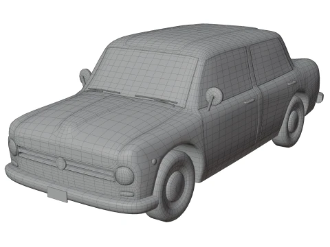 Vintage Sedan Cars Set Game-Ready and Render Asset Collection 3D Model