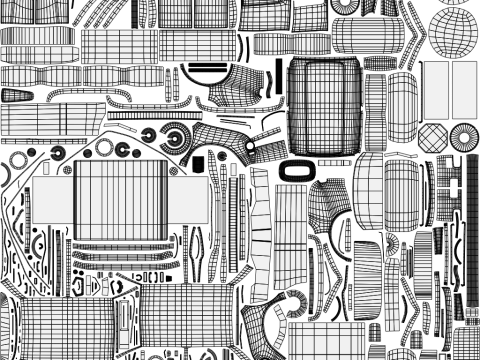 Vintage Sedan Cars Set Game-Ready and Render Asset Collection 3D Model