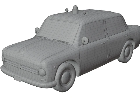 Vintage Sedan Cars Set Game-Ready and Render Asset Collection 3D Model