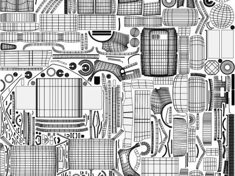 Vintage Sedan Cars Set Game-Ready and Render Asset Collection 3D Model