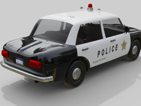 Vintage Sedan Cars Set Game-Ready and Render Asset Collection 3D Model