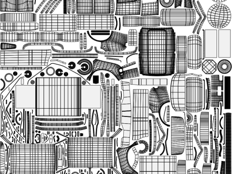 Vintage Sedan Cars Set Game-Ready and Render Asset Collection 3D Model