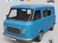 Realistic Vintage Transport Van High-Detail Game-Ready Render Asset Model 3D