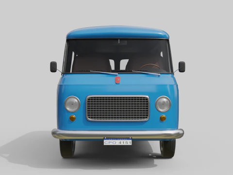 Realistic Vintage Transport Van High-Detail Game-Ready Render Asset 3D Model