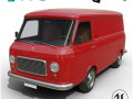Realistic Vintage Cargo Van High-Detail Game-Ready Render Asset Model 3D