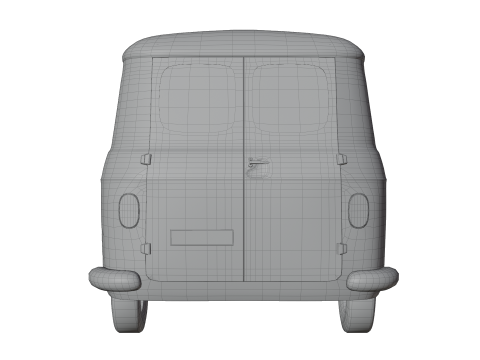 Realistic Vintage Police Van High-Detail Game-Ready Render Asset Modelo 3D