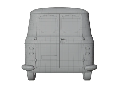 Realistic Vintage Police Van High-Detail Game-Ready Render Asset 3D Model