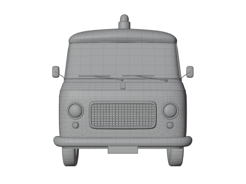 Realistic Vintage Ambulance Van High-Detail Game-Ready Asset 3D Модель