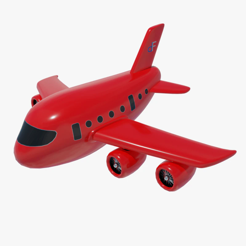 Avi&atilde;o de desenho animado Modelo 3D .c4d .max .obj .3ds .fbx .stl .blend 