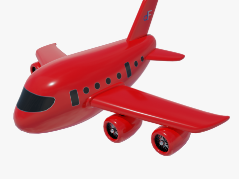 Cartoon Plane 3D 模型