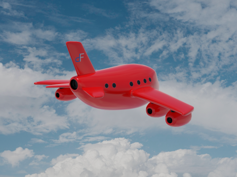 Cartoon Plane 3D 模型