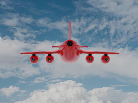 Avi&atilde;o de desenho animado Modelo 3D