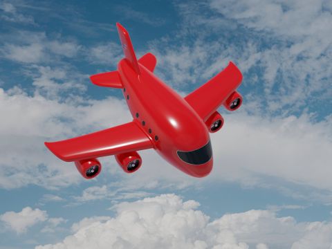 Cartoon Plane 3D 模型