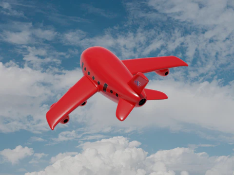 Avi&atilde;o de desenho animado Modelo 3D