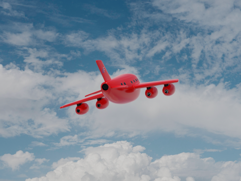 Cartoon Plane 3D 模型