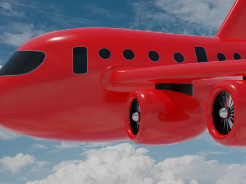 Avi&atilde;o de desenho animado Modelo 3D