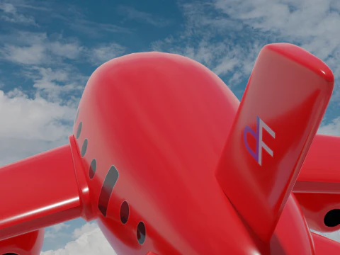 Avi&atilde;o de desenho animado Modelo 3D