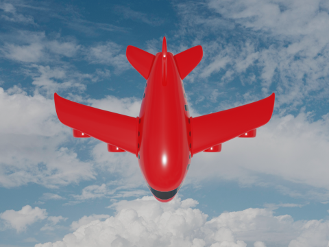 Cartoon Plane 3D 模型