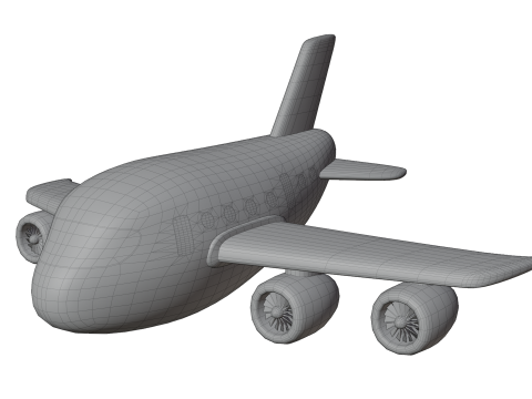Cartoon Plane 3D 模型