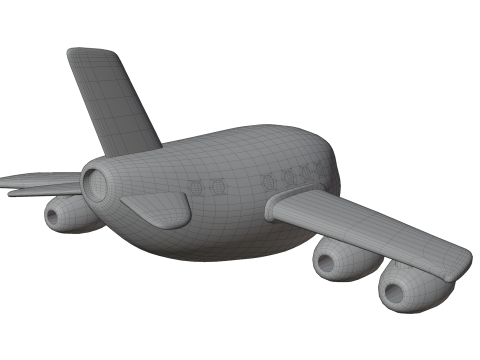 Cartoon Plane 3D 模型