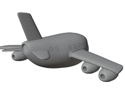 Avi&atilde;o de desenho animado Modelo 3D