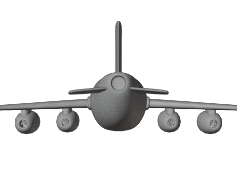 Avi&atilde;o de desenho animado Modelo 3D