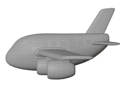 Cartoon Plane 3D 模型