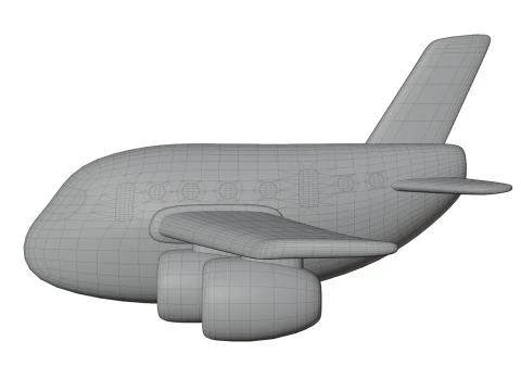 Avi&atilde;o de desenho animado Modelo 3D