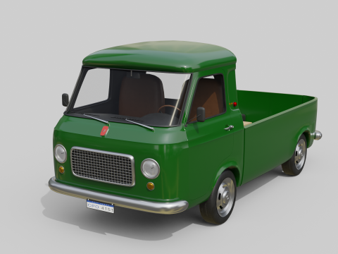 Realistic Vintage Pickup Truck High-Detail Game-Ready Asset 3D Модель