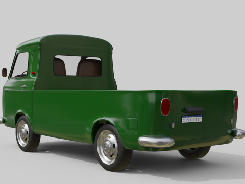 Realistic Vintage Pickup Truck High-Detail Game-Ready Asset 3D Модель