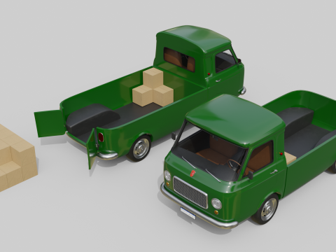 Realistic Vintage Pickup Truck High-Detail Game-Ready Asset 3D Модель
