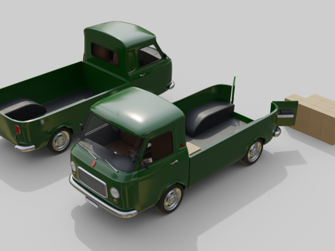 Realistic Vintage Pickup Truck High-Detail Game-Ready Asset 3D Модель