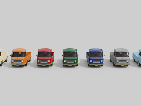 Realistic Vintage Pickup Truck High-Detail Game-Ready Asset 3D Модель
