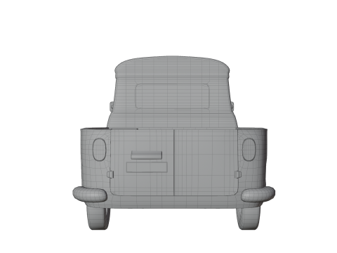 Realistic Vintage Pickup Truck High-Detail Game-Ready Asset 3D Модель