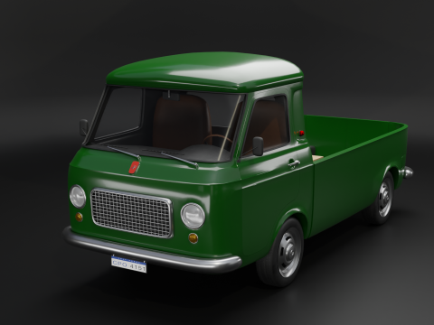 Realistic Vintage Vans High-Detail Game-Ready Render Asset Collection Model 3D