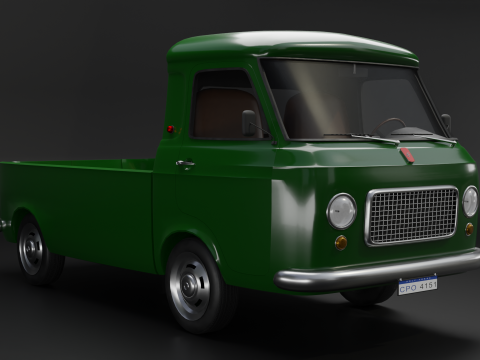 Realistic Vintage Vans High-Detail Game-Ready Render Asset Collection Model 3D