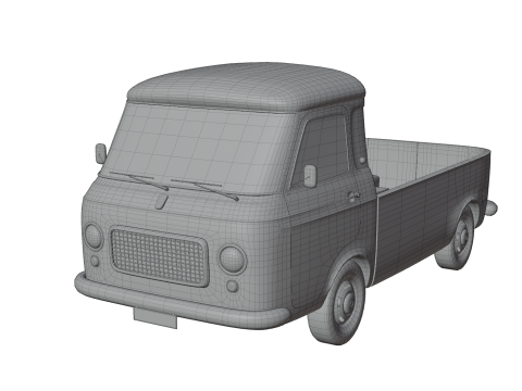 Realistic Vintage Vans High-Detail Game-Ready Render Asset Collection Model 3D