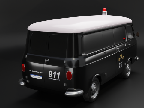 Realistic Vintage Vans High-Detail Game-Ready Render Asset Collection Model 3D