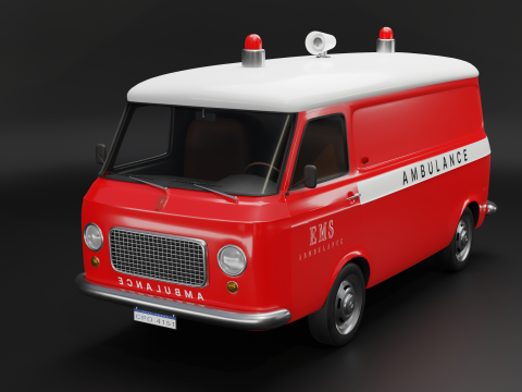 Realistic Vintage Vans High-Detail Game-Ready Render Asset Collection Model 3D