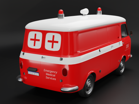 Realistic Vintage Vans High-Detail Game-Ready Render Asset Collection Model 3D